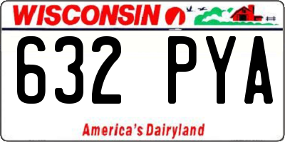 WI license plate 632PYA