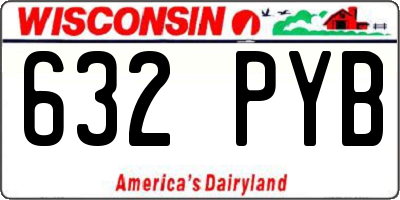 WI license plate 632PYB