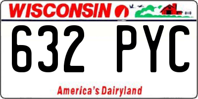 WI license plate 632PYC
