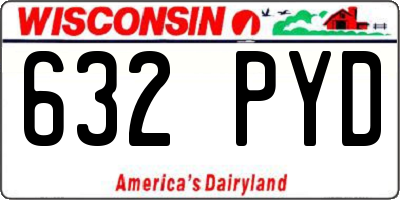 WI license plate 632PYD