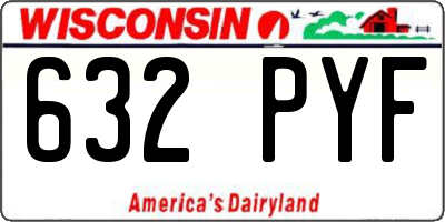 WI license plate 632PYF