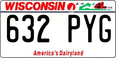 WI license plate 632PYG