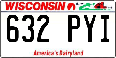 WI license plate 632PYI