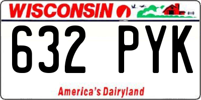 WI license plate 632PYK