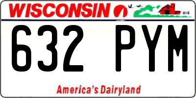WI license plate 632PYM