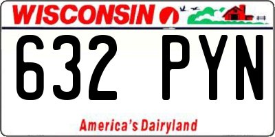 WI license plate 632PYN