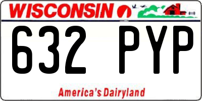 WI license plate 632PYP