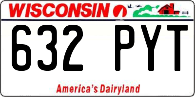 WI license plate 632PYT