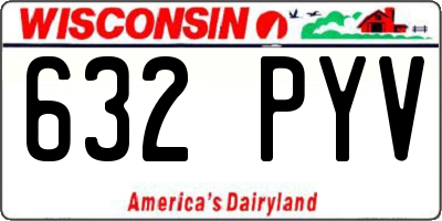 WI license plate 632PYV