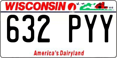 WI license plate 632PYY