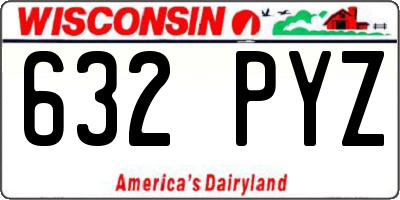 WI license plate 632PYZ