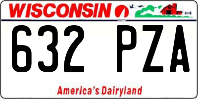 WI license plate 632PZA