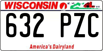 WI license plate 632PZC