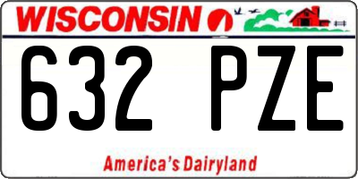 WI license plate 632PZE