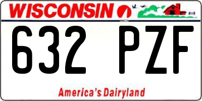 WI license plate 632PZF