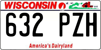 WI license plate 632PZH
