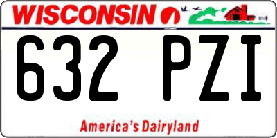 WI license plate 632PZI