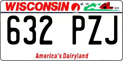 WI license plate 632PZJ