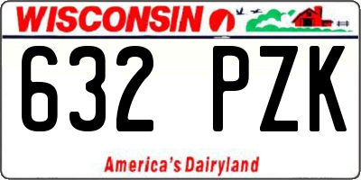 WI license plate 632PZK