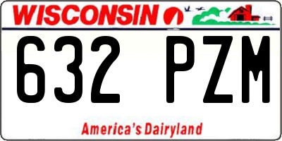 WI license plate 632PZM