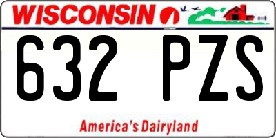 WI license plate 632PZS