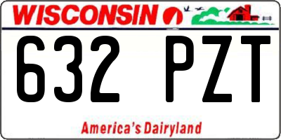 WI license plate 632PZT