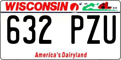 WI license plate 632PZU