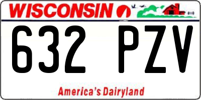 WI license plate 632PZV
