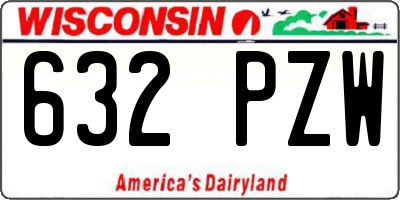 WI license plate 632PZW