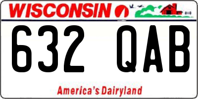 WI license plate 632QAB