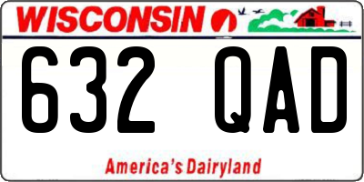 WI license plate 632QAD
