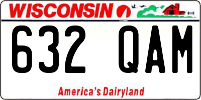 WI license plate 632QAM
