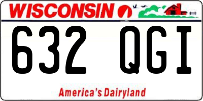 WI license plate 632QGI
