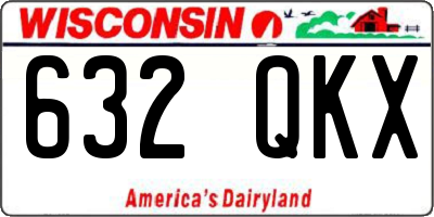 WI license plate 632QKX