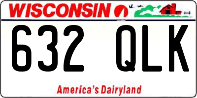 WI license plate 632QLK