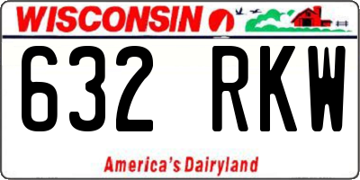 WI license plate 632RKW