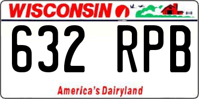 WI license plate 632RPB