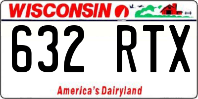 WI license plate 632RTX
