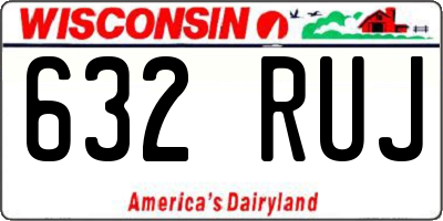 WI license plate 632RUJ