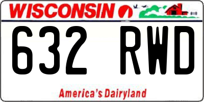 WI license plate 632RWD