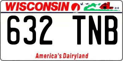 WI license plate 632TNB
