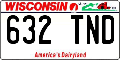 WI license plate 632TND