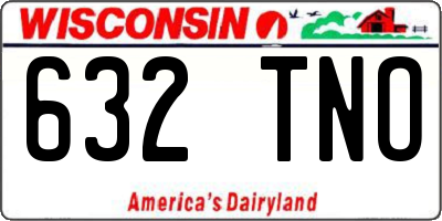 WI license plate 632TNO