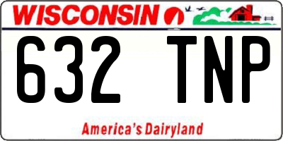 WI license plate 632TNP