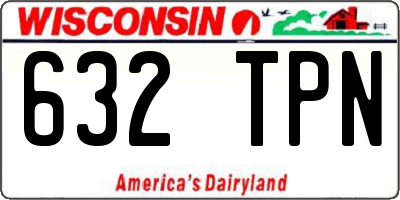 WI license plate 632TPN