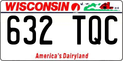 WI license plate 632TQC