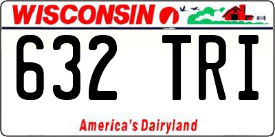 WI license plate 632TRI
