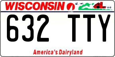 WI license plate 632TTY