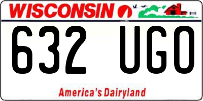WI license plate 632UGO