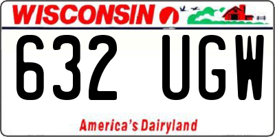 WI license plate 632UGW